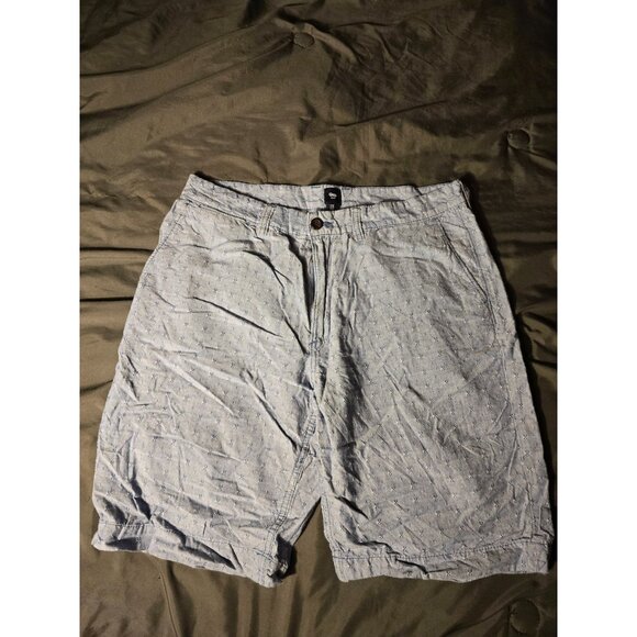 Gap Large Mens Shorts Blue Flat Front Pattern waist 35 Large L Preppy Style - Picture 1 of 3